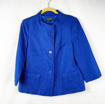 Talbots Royal Blue Linen Blazer Jacket NWT in Size 8 - $73 New With Tags -  From Kristi