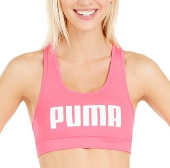 Puma Sports Bra NWT Racerback Spell Out Athletic Pink Moisture Wicking  Womens M Size M - $19 New With Tags - From Tina