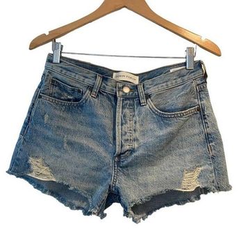 Aritzia Denim Forum Ex Boyfriend light Jean Shorts 26 new blue mid rise  small - $22 - From Gillian