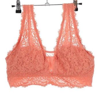 Aerie Peach Lace Bralette XL - $15 - From Cece