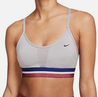 Nike Indy Icon Clash Light Support Sports Bra size small red blue
