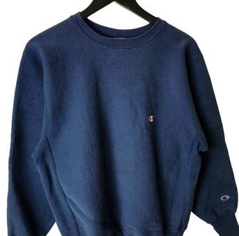 Champion Vintage 90s Crewneck Sweatshirt USA Blue L Large