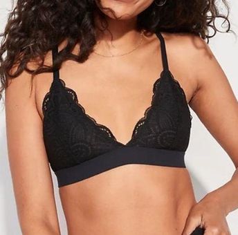 Old Navy Black lace triangle bralette Size M - $17 - From jessie