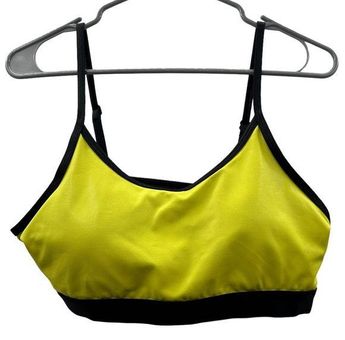 Zyia Active Light n Tight Neon Yellow Adjustable Strap Sports Bra Size XL -  $24 - From Amber