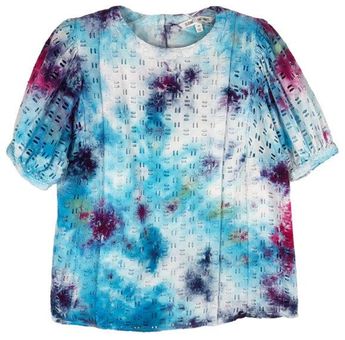 Elizabeth and James XS Top Handmade Tie Dye Powder Puff Blue Purple Pink  1370 - $33 - From Bailey