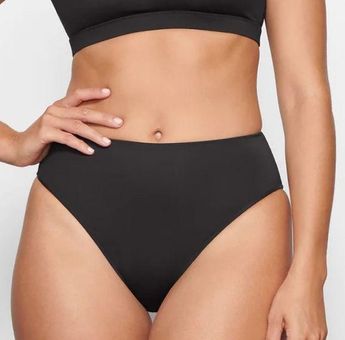 SKIMS SIGNATURE SWIM MID WAIST BOTTOM in ONYX SIZE LARGE - $20 New With  Tags - From Lea