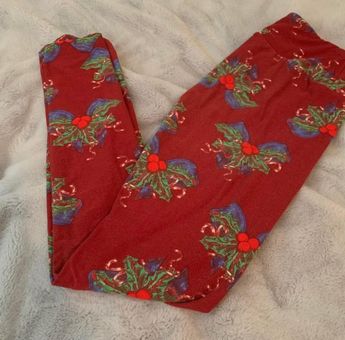 LuLaRoe Christmas Leggings Red - $13 