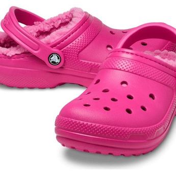 Crocs Classic Lined Unisex Clogs in Fuchsia Fun m6/w8 Pink Size 8 - $45  (30% Off Retail) New With Tags - From Janis