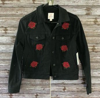 LuLaRoe NWT Rose Embroidered Jean Jacket XXS - $35 New With