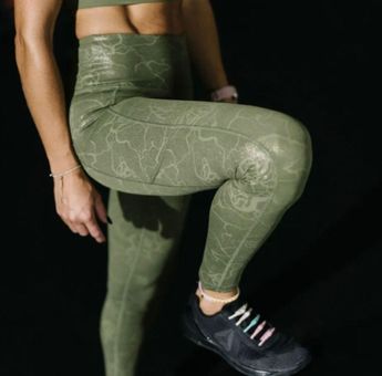 Zyia New Active Olive Maze Light N Tight High Rise 7/8 Leggings Size 8/10  Green Size M - $44 - From Always