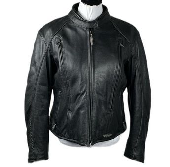 Harley Davidson FXRG Leather Motorcycle Jacket Size Large