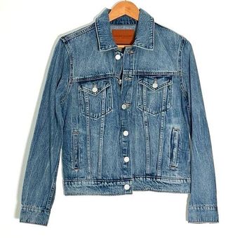 Jacket Denim By Lucky Brand Size: M