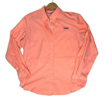 Columbia PFG Tamiami II Long Sleeve Fishing Shirt Womens XL Vented Bright  Coral Orange - $20 - From Carissa