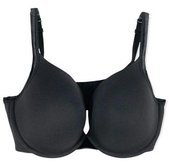 Cacique 42DDD Bra Black Cotton Boost Plunge Knit Stretch Plus Sz Lane Bryant  103 - $23 - From Bailey