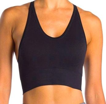 Zella Z by Loxy Long Line Seamless Bra Top Black Y Strap Sports Bra NWt New  MED - $52 New With Tags - From Lea