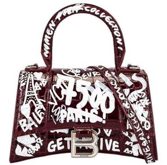 Hourglass Leather Graffiti Top-Handle Bag