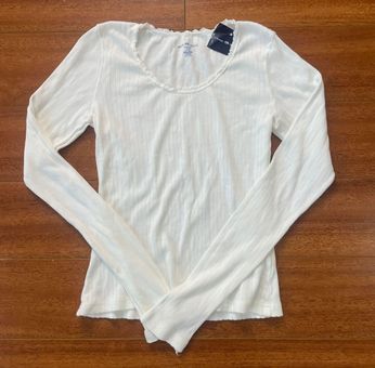 BRANDY MELVILLE WOMEN'S CAP SLEEVE BUTTON UP RIB T-SHIRT BLUE ONE SIZE