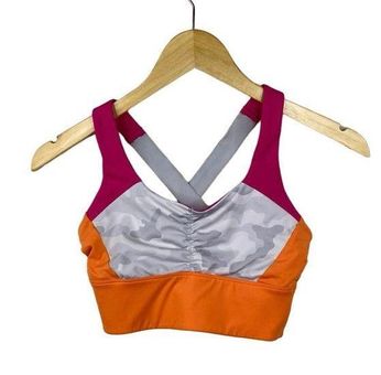 Handful Game Time High Impact Sports Bra Pink Gray Camo