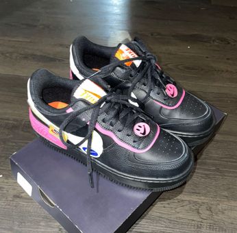 Nike AIRFORCE 1 Shadow With Removable Patches Black Size 8