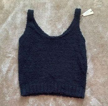 SKIMS Women's Black Cozy Knit Tank Top L/XL - $37 New With Tags - From Edith