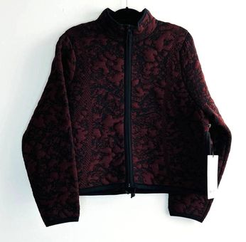 Lululemon NEW Jacquard Multi-Texture Sweater Jacket in Red Merlot / Black  NWT 6 - $100 New With Tags - From BLuxe