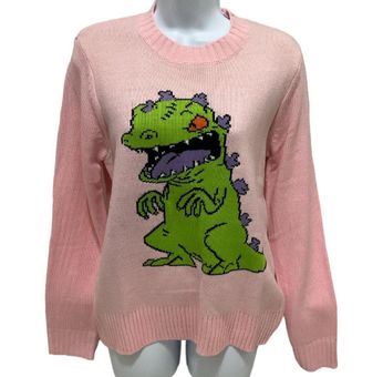 Nickelodeon chunky Reptar sweater size Meduim NWOT Pink Size