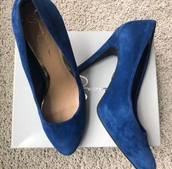 jessica simpson blue heels