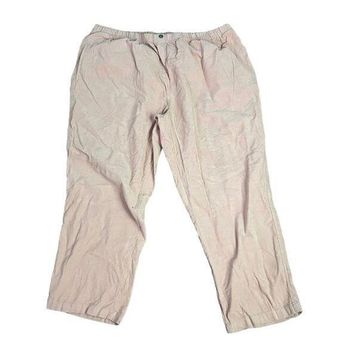 Woman Within Plus Size Corduroy Pants Size 30W Stretchy Salmon