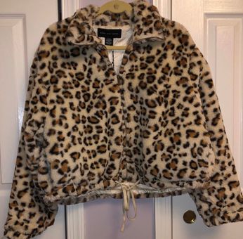 PINK - Victoria's Secret Leopard Print Faux Fur Jacket Multi Size L - $72  (26% Off Retail) New With Tags - From Rachel