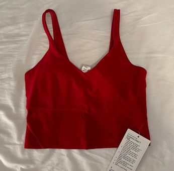 NWT Lululemon Lunar New Year Align Cropped Tank Top Dark Red