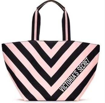 Victoria's Secret Striped Weekender Tote Bag