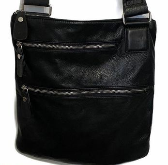 Margot Black Leather Crossbody Bag 