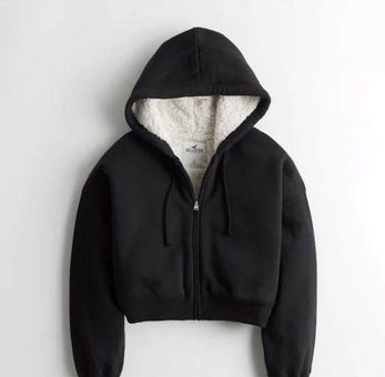 Sherpa lined clearance hollister hoodie