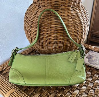 lime green coach purse