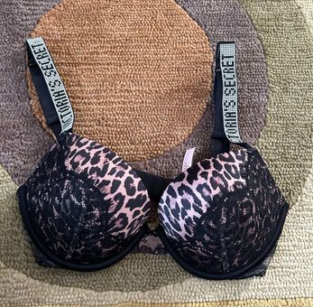 Urban Outfitters Out From Under Black Satin Push Up Bra - Size 32D