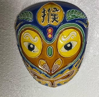 hand painted ceramic mask