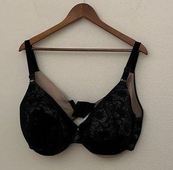 Cacique Lane Bryant Black Lace Padded Bra Size 42DDD - $28