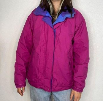 Patagonia Vintage Jacket Full Zip Womens 10 M Pink Blue Nylon