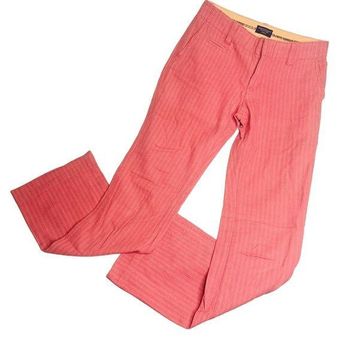 American Eagle Size 0 Pink Pinstripe Flare Pants Menswear Flat Front  Stretch - $40 - From Daisy