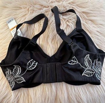 Wacoal NWT 36DD Bra Black Underwire Floral Back 855126 Adjustable Straps  Nylon B Size undefined - $27 New With Tags - From Anne