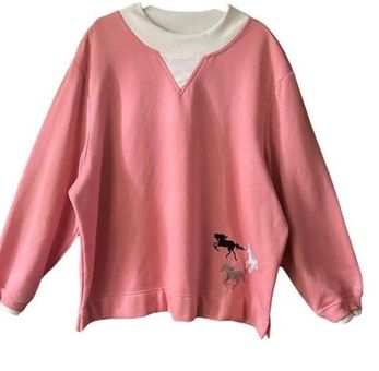 Blair Vintage 90s oversize in border horses sweatshirt Size