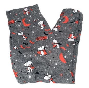 Munki Munki Peanuts Snoopy Halloween Pajamas Gray Orange Size Medium Large  - $28 New With Tags - From Shop