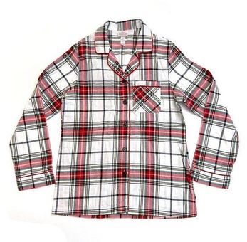 Colsie Pajama Set Womens Size Medium Flannel Red Plaid Holiday