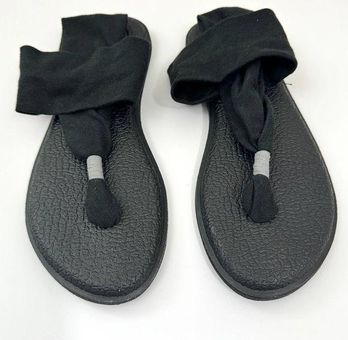 Sanuk Yoga Sling 2 Sandals Fabric Recycled Black Style