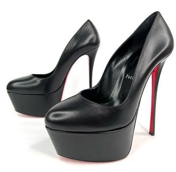 Dolly Alta 160 Leather Platform Pumps in Black - Christian Louboutin