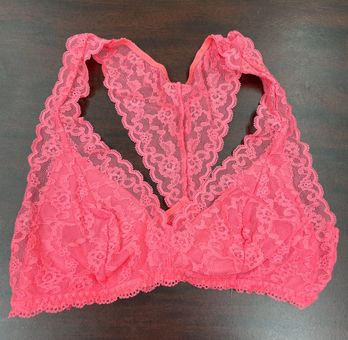 Victoria's Secret Lace Racerback Bralette Pink Size M - $23 - From Hailey