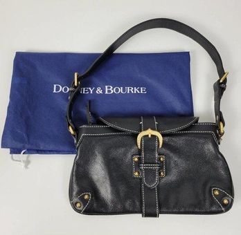 Dooney & Bourke Pebble Leather Slim Wallet - Black/Gold