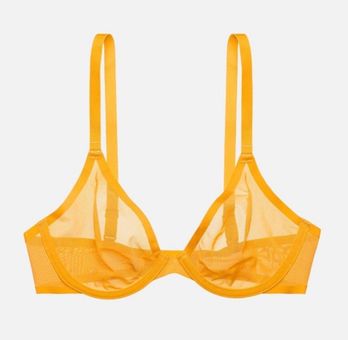 CUUP NWT BRA THE PLUNGE Mesh Bra 34D Marigold Yellow Size 34 D - $31 (54%  Off Retail) New With Tags - From Celine