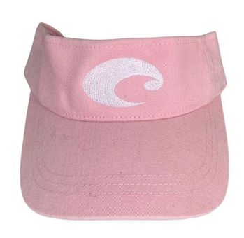 Costa Women's Visor Pink With White Logo Adjustable - $15 - From Krystal