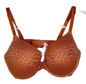 PINK - Victoria's Secret Victoria's Secret PINK Orange Peach Leopard Print  Wear Everywhere Bra Size 26D - $30 - From Taylor